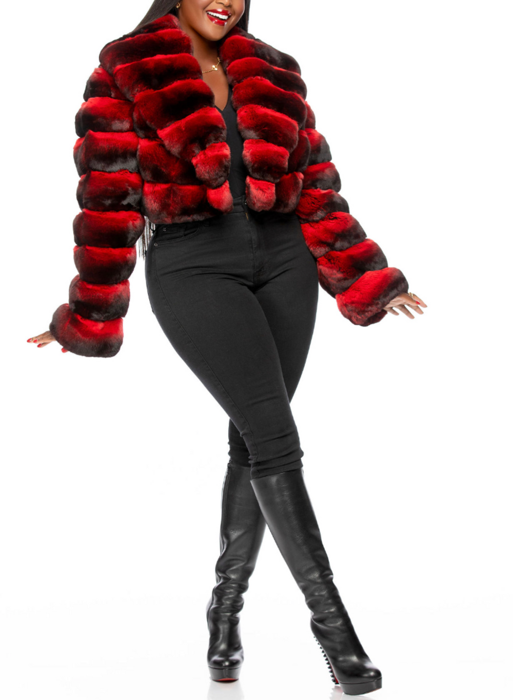 Candice Cropped Chinchilla (Choose Color)