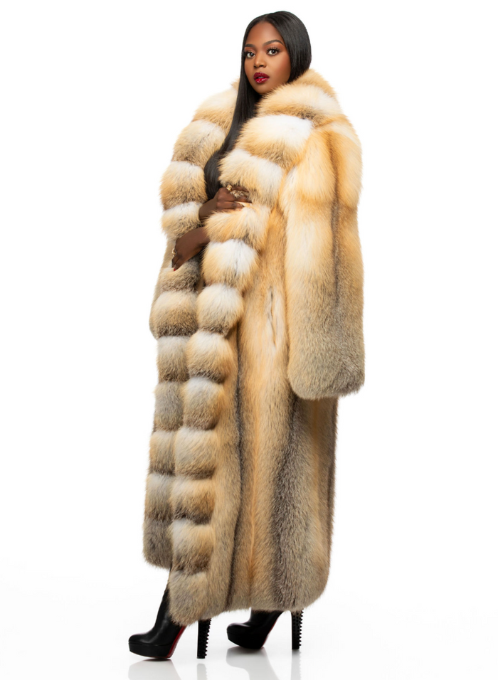Fancy Full Length Golden Island Fox Fur