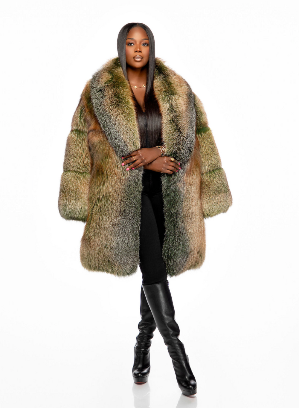Trinity Mid Length Coat (Green)
