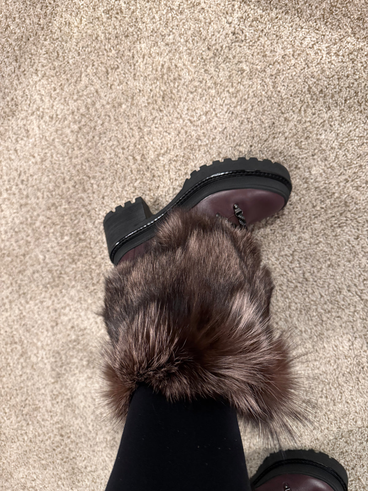 (Brown) Dina Fox Fur Boots