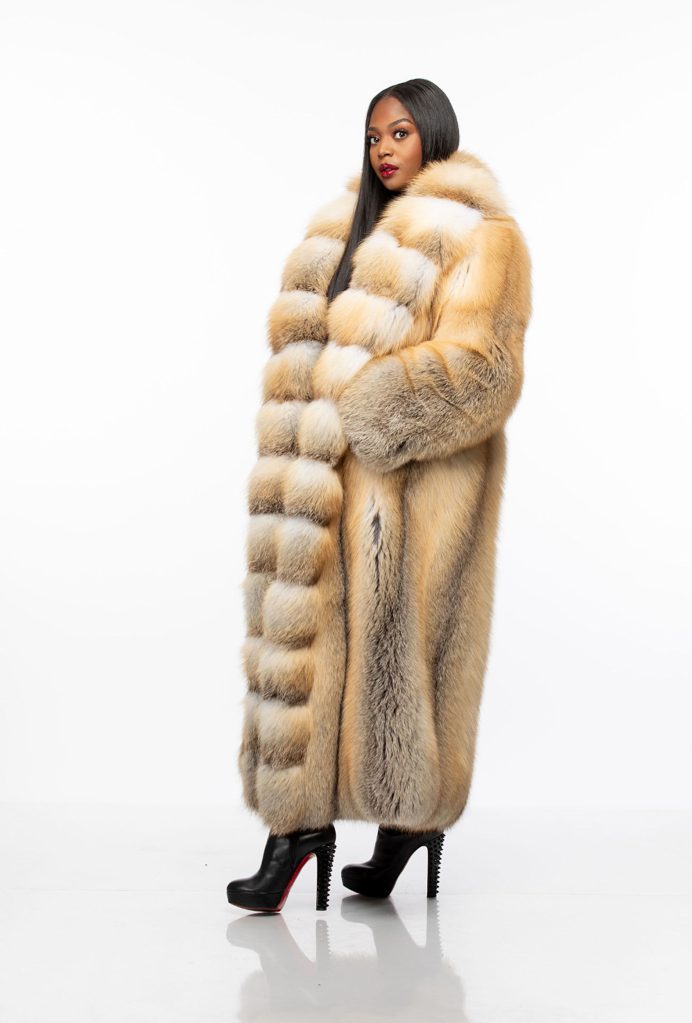 Fancy Full Length Golden Island Fox Fur