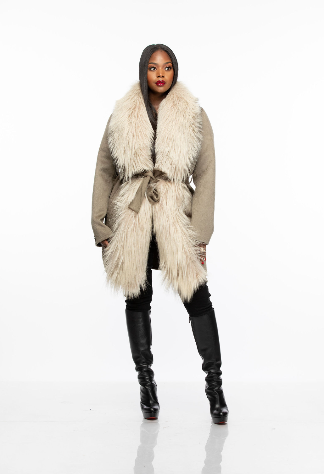 Chloe Fox Fur and Cashmere Coat