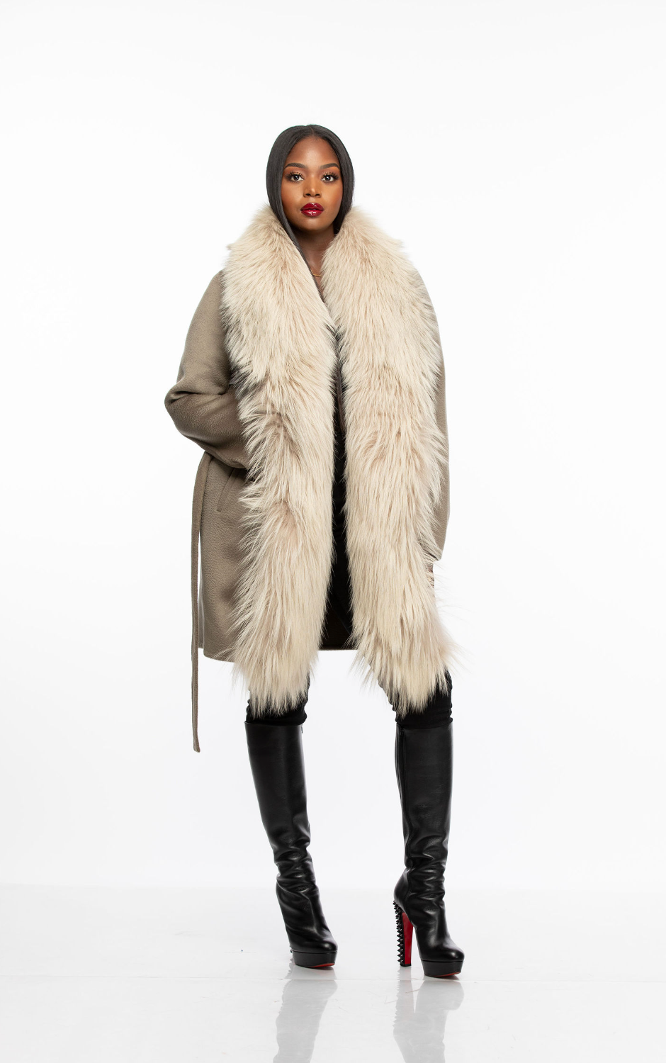 Chloe Fox Fur and Cashmere Coat