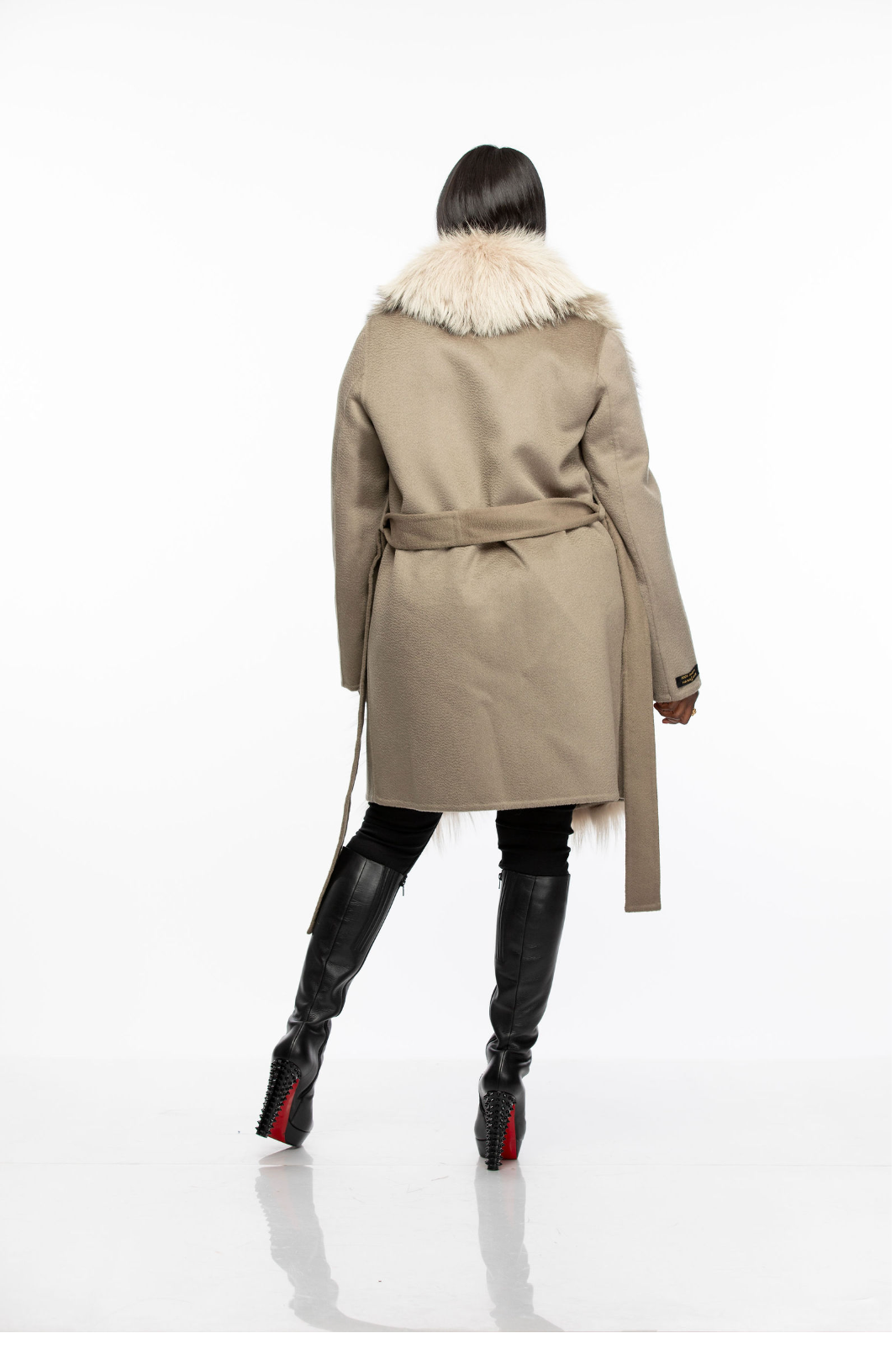 Chloe Fox Fur and Cashmere Coat