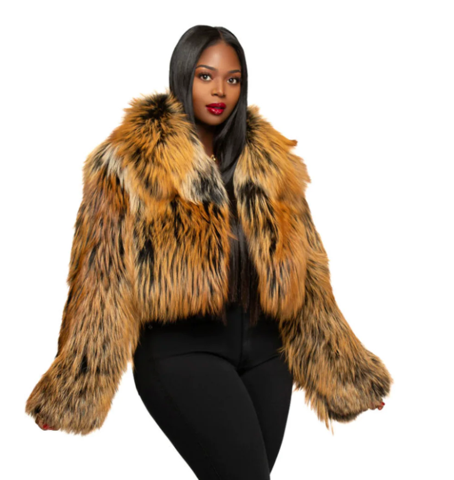 Size M: Giselle gold fox fur