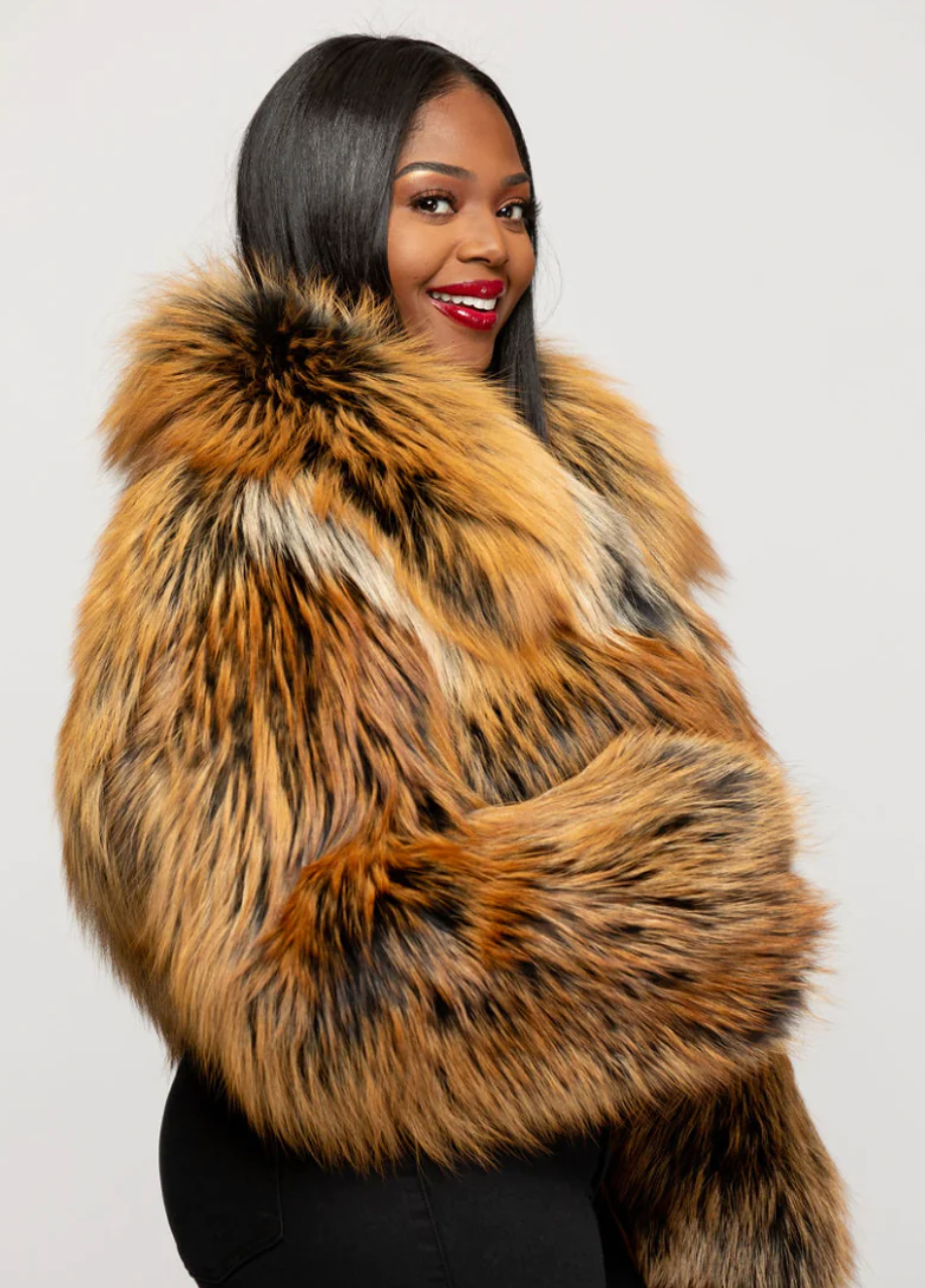 Size M: Giselle gold fox fur