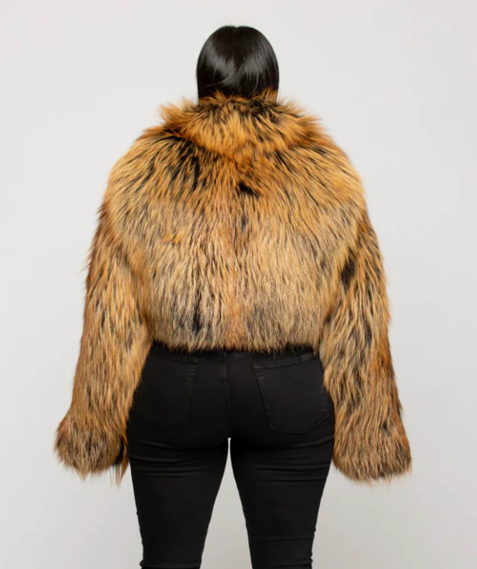 Size M: Giselle gold fox fur