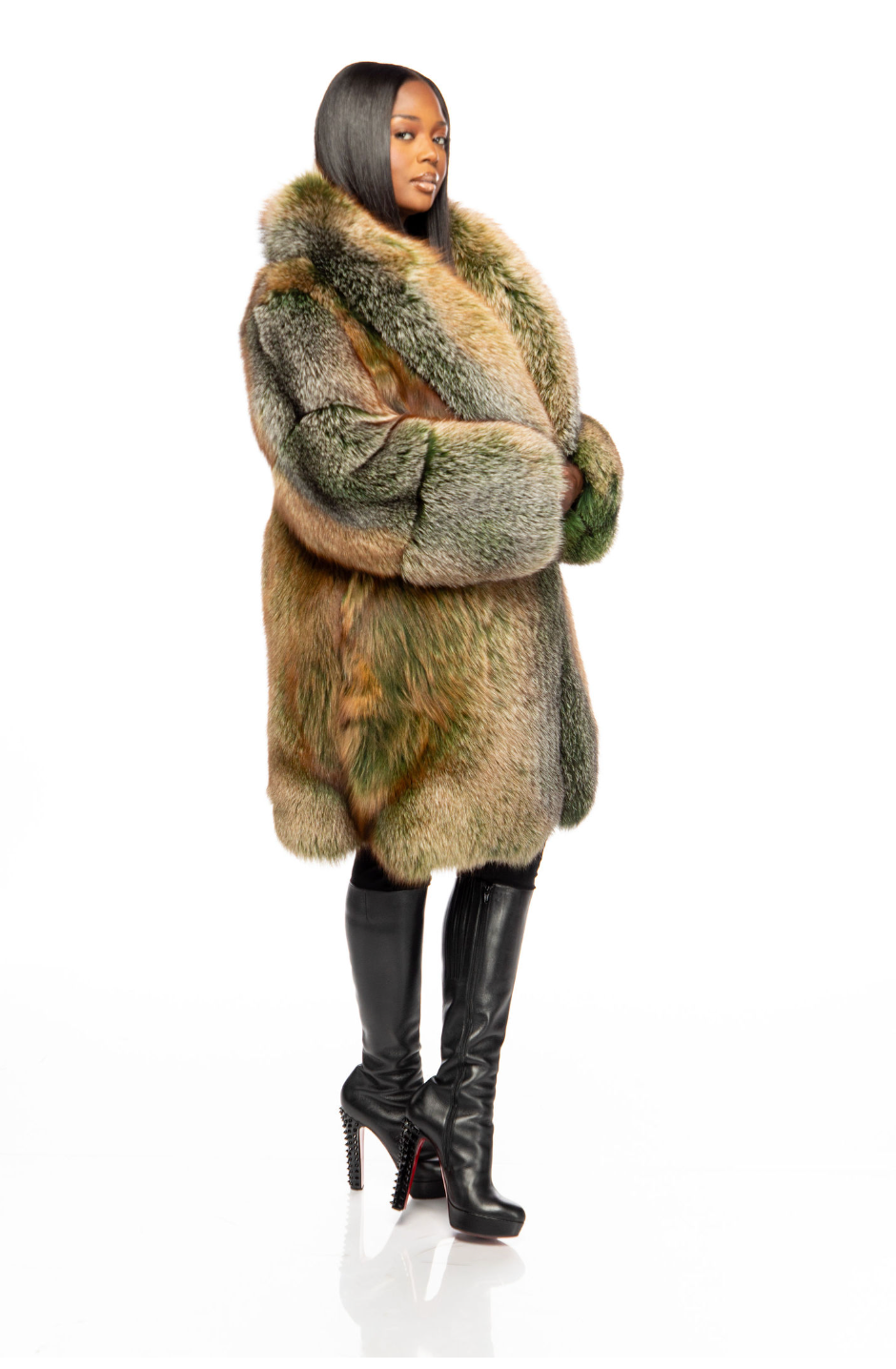 Trinity Mid Length Coat (Green)