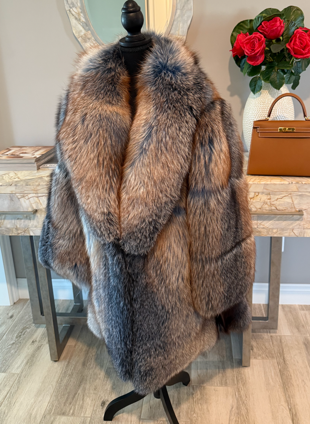 Trinity Mid Length Coat (Blue)