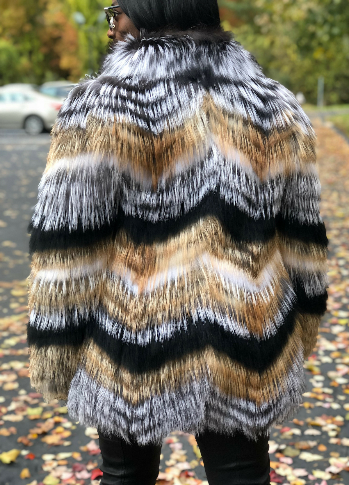 Madison Silver Fox Fur Coat