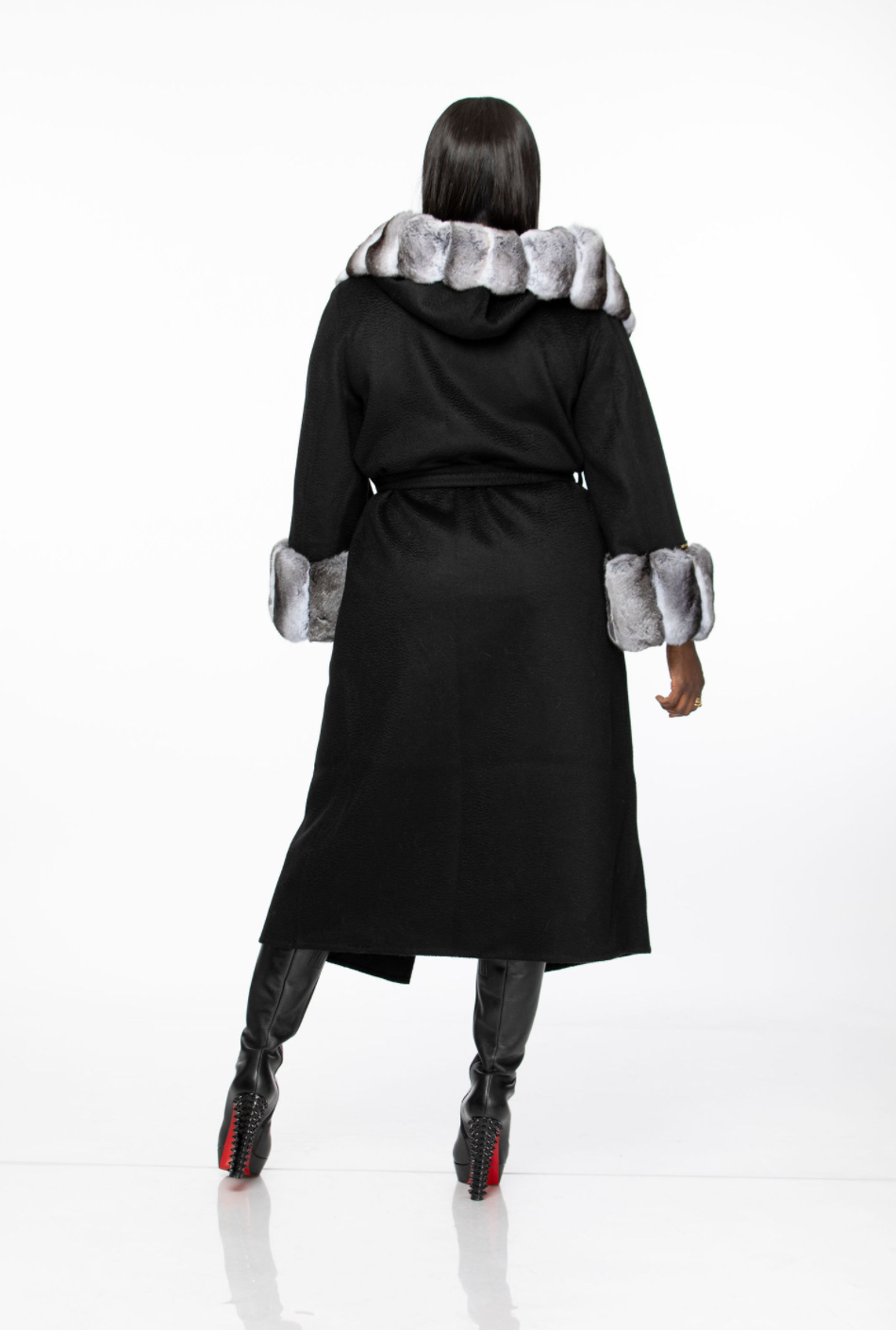 Celine Cashmere and Chinchilla wrap coat
