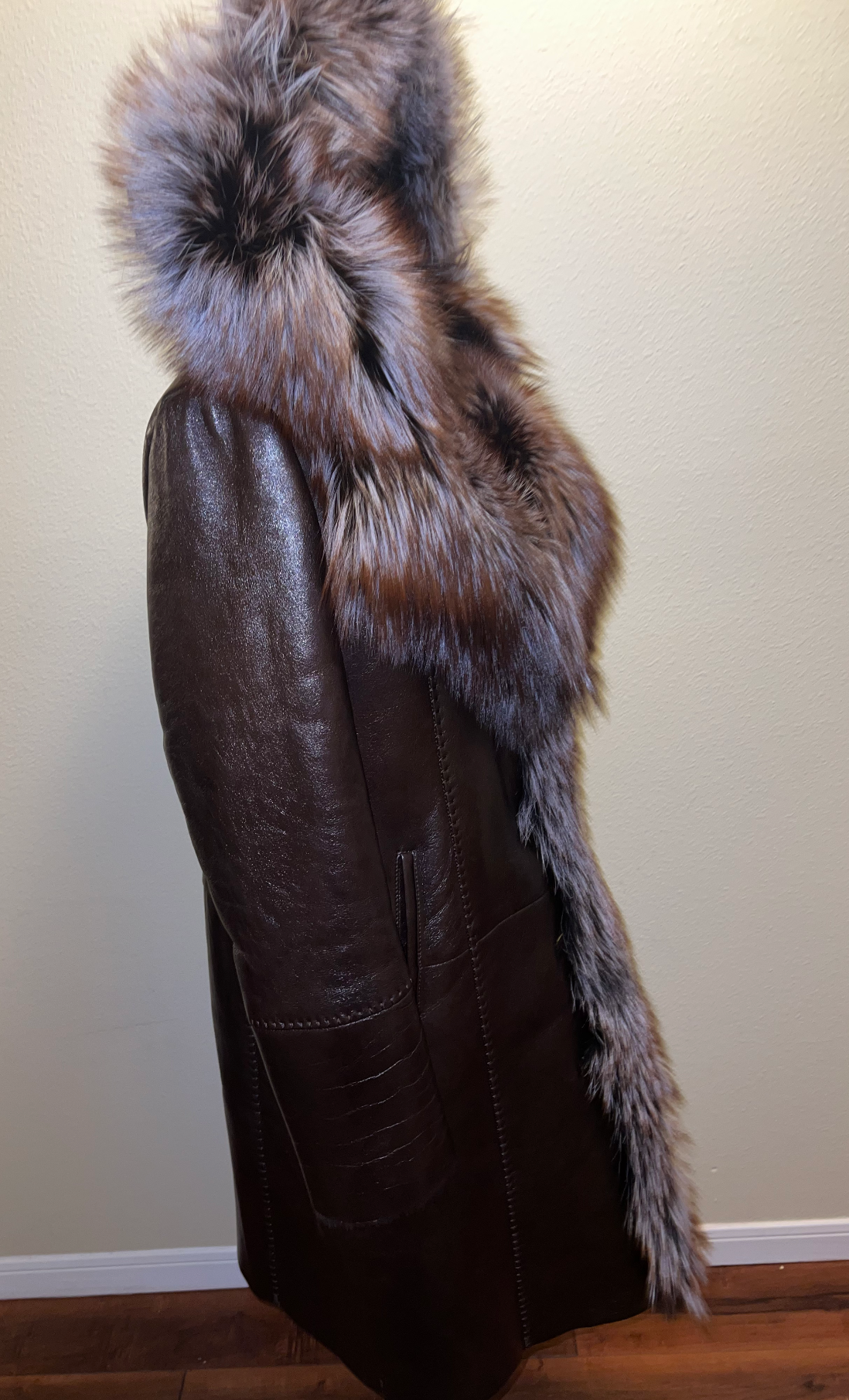 Size XXL: Shearling w/ silver fox fur
