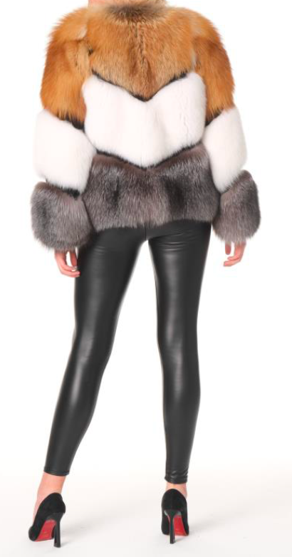 Size M: Tricolor fox fur