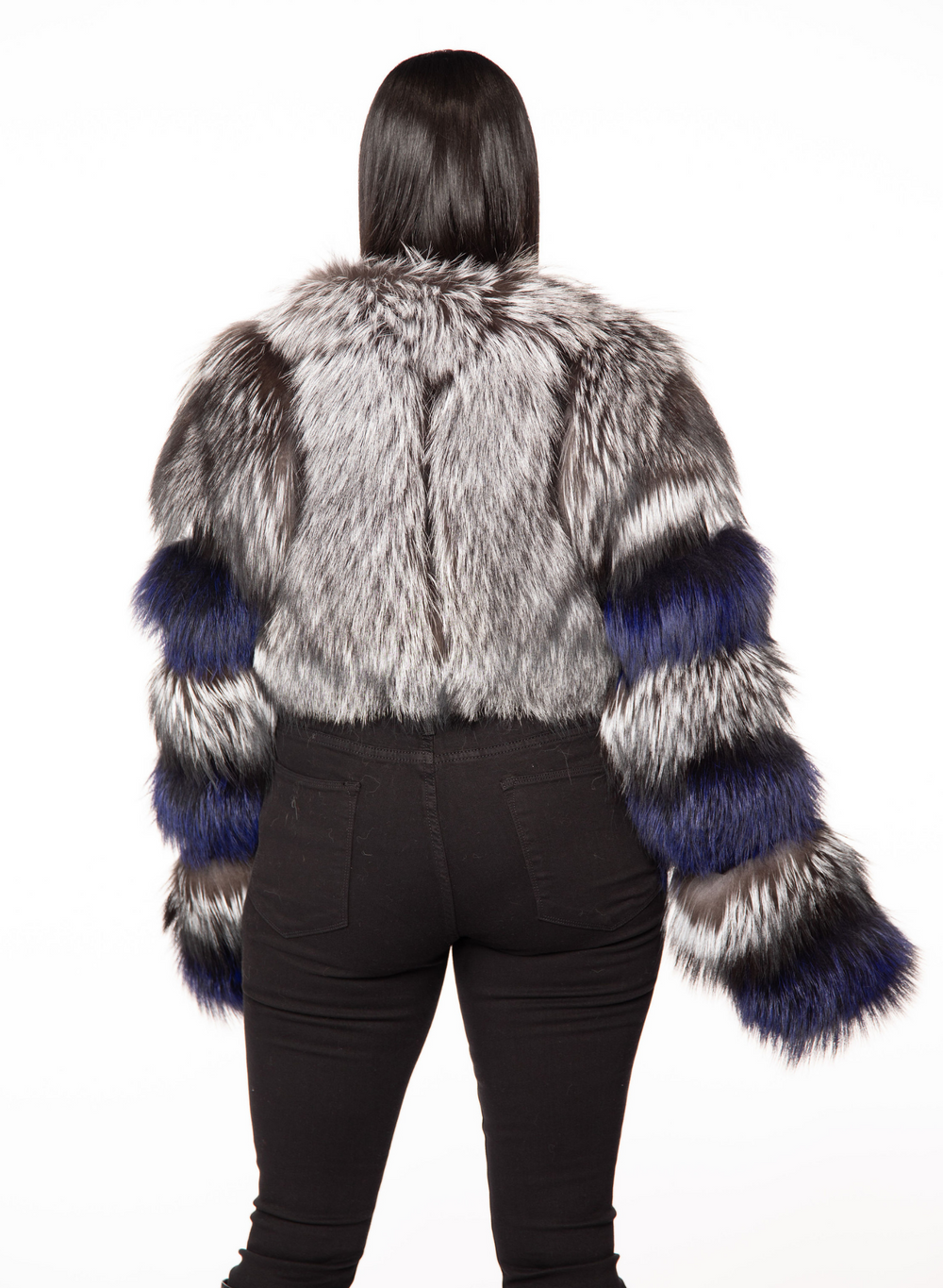 Candice Silver Fox Fur Bolero