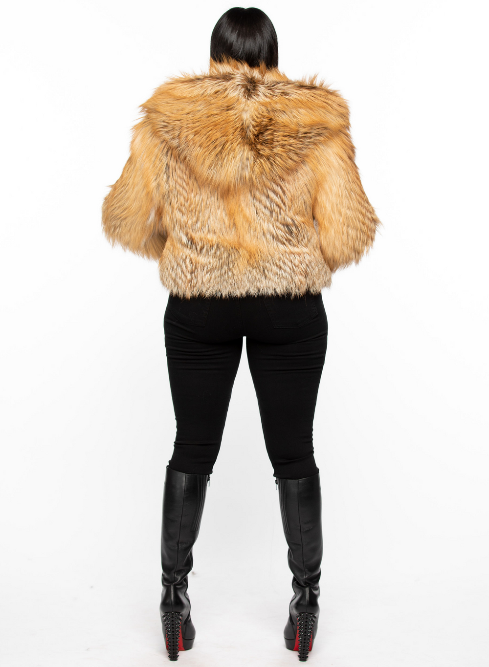 Nisha Gold Fox Jacket