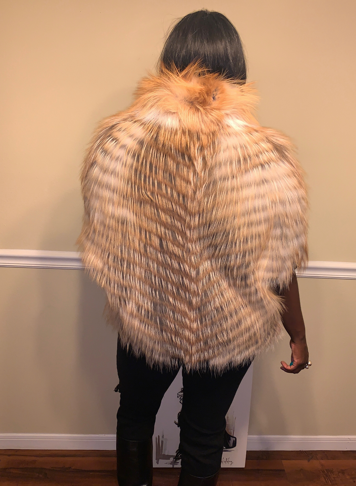 Size M. Gold fox jacket
