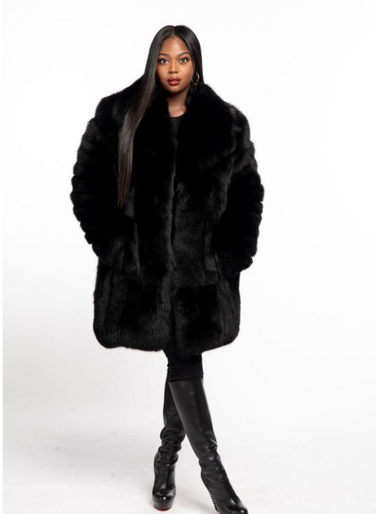 Size M: Midnight fox fur