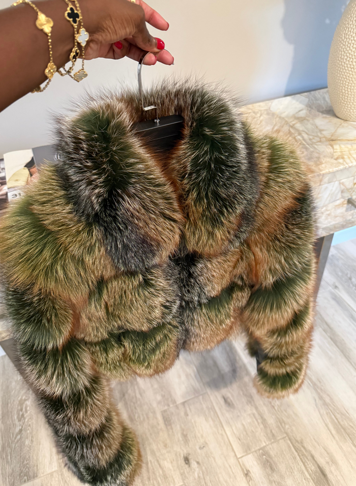 Chloe Cropped Jacket (Green + Choose Color)