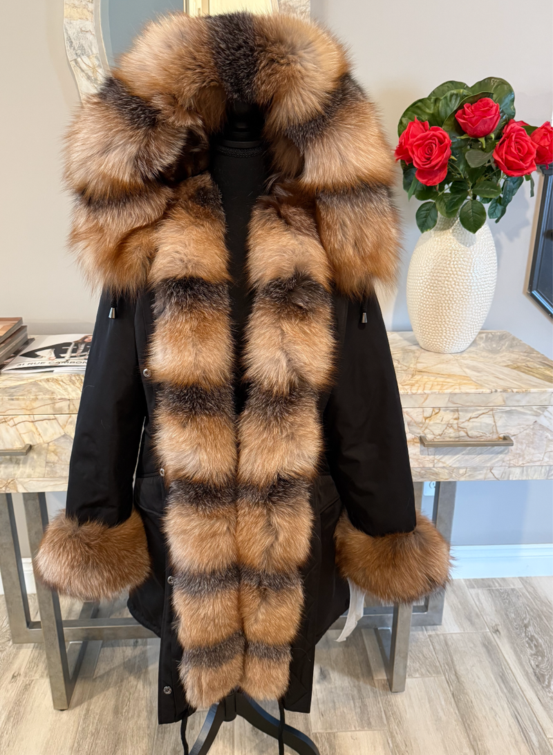 Landon Parka : Black with Otoban Frost