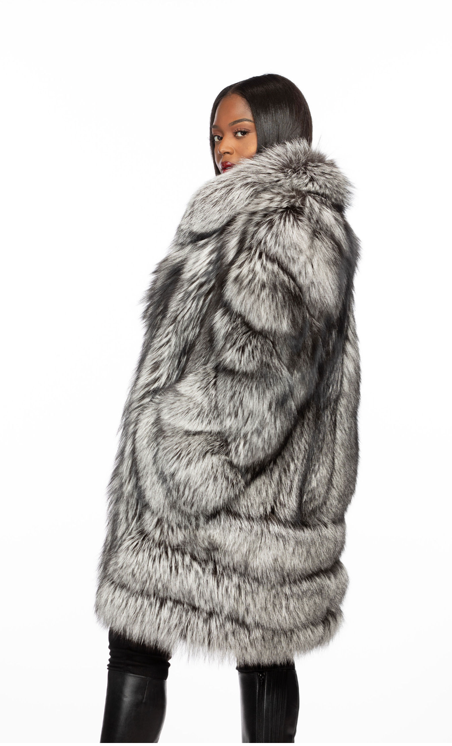 Silvia Silver Fox Coat