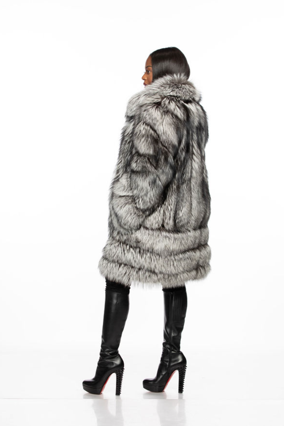 Silvia Silver Fox Coat