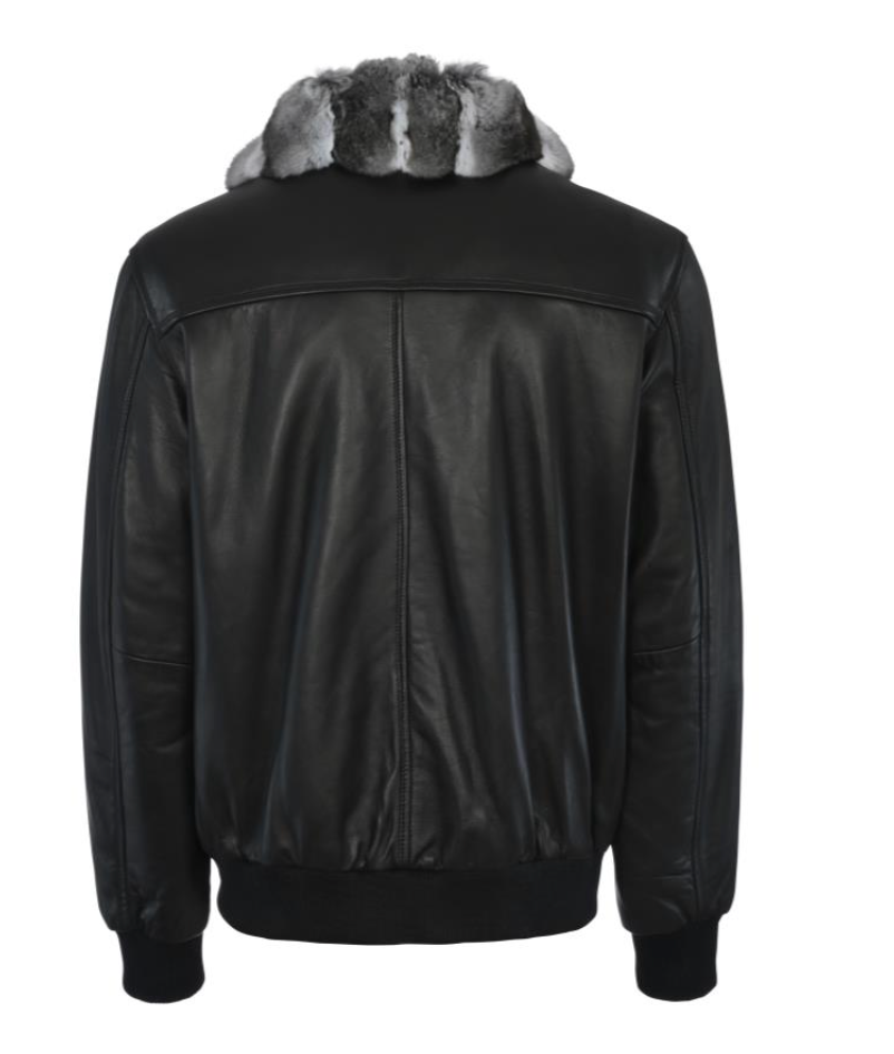 Meech Leather and Chinchilla Jacket