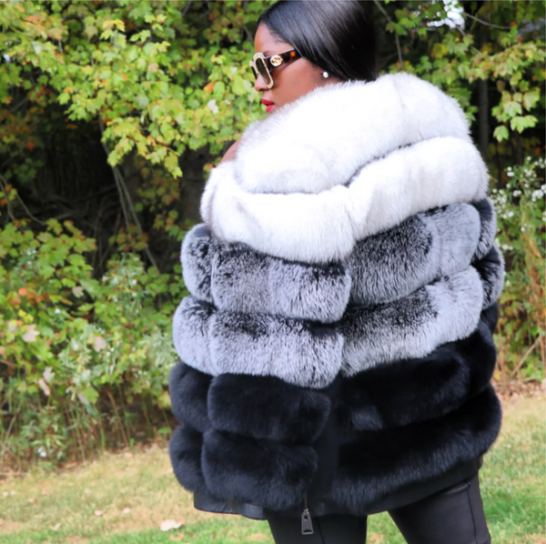 Size XL: Cardina Tri Color Fox Fur