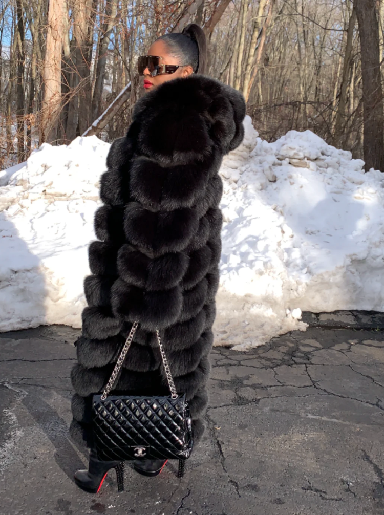 Size XL: Gina Coat detachable hood and sleeves