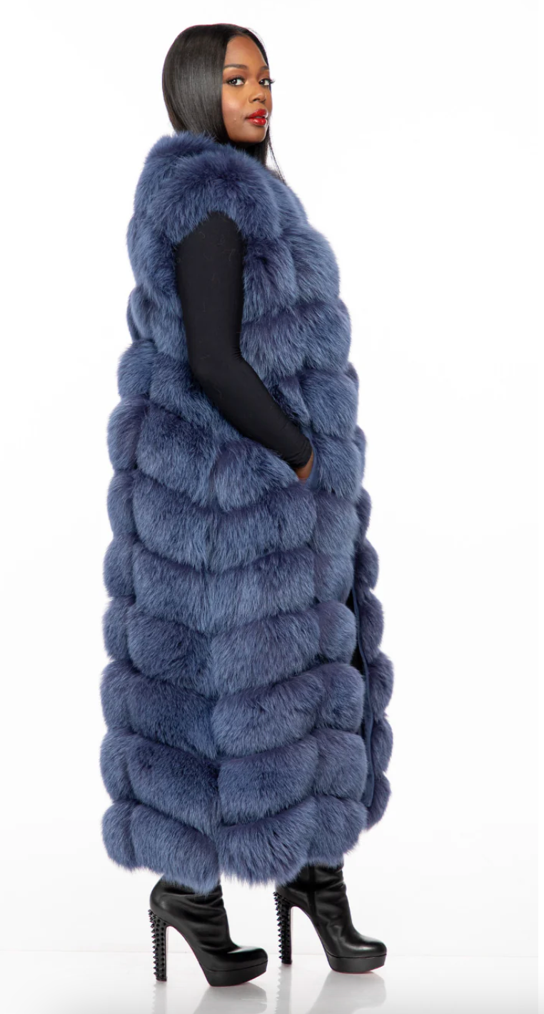 Size L: Gina vest in Fancy Blue
