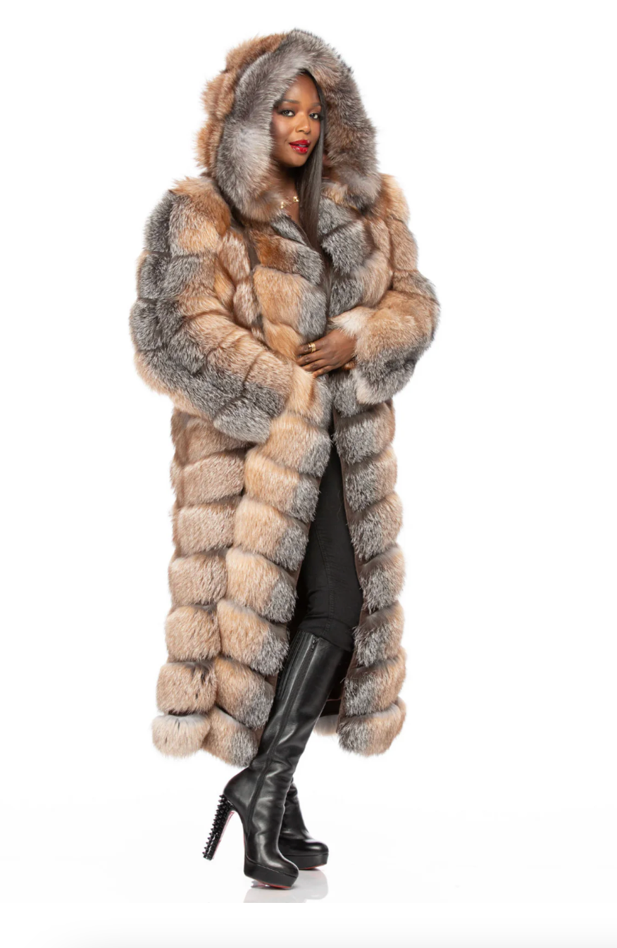 Size XL : Gina with detachable sleeves and hood crystal