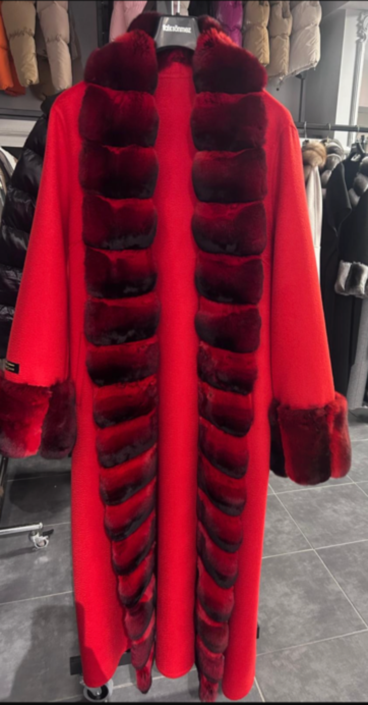 Size XL: Cashmere and Chinchilla Red