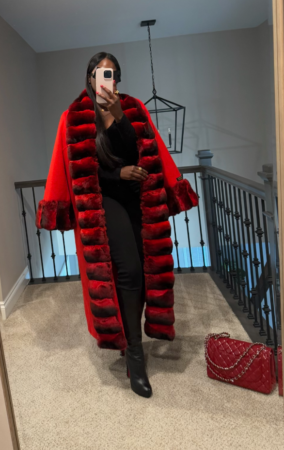 Size XL: Cashmere and Chinchilla Red