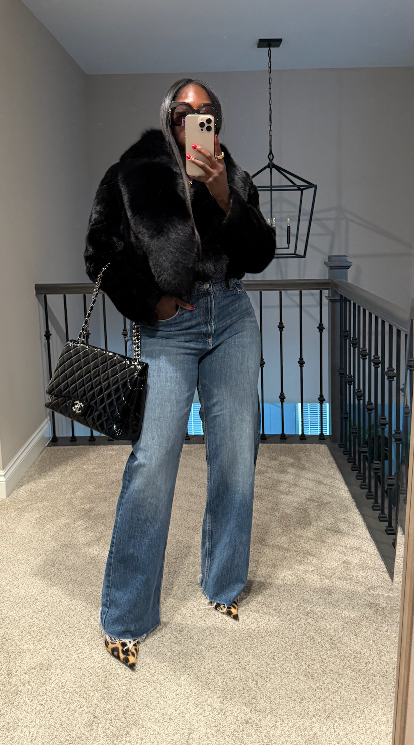 Melissa cropped mink and fox jacket (Choose color)