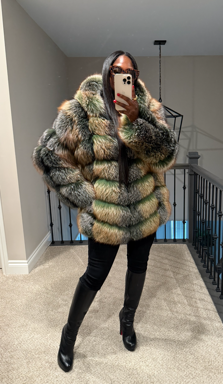 Size L: Shirley Coat Detachable sleeves and hood color Mean Green