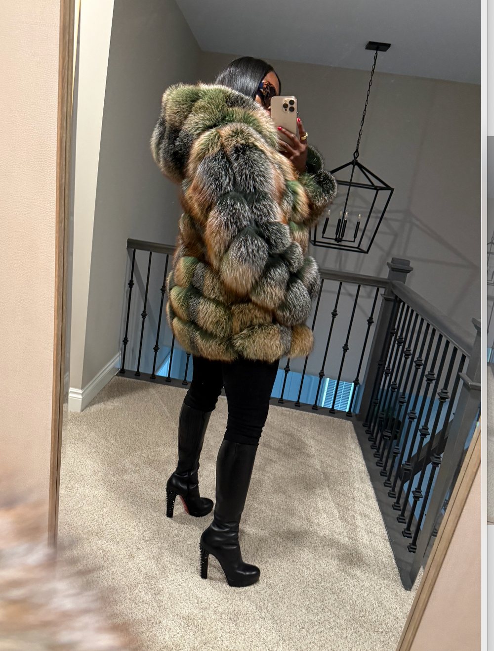 Size L: Shirley Coat Detachable sleeves and hood color Mean Green