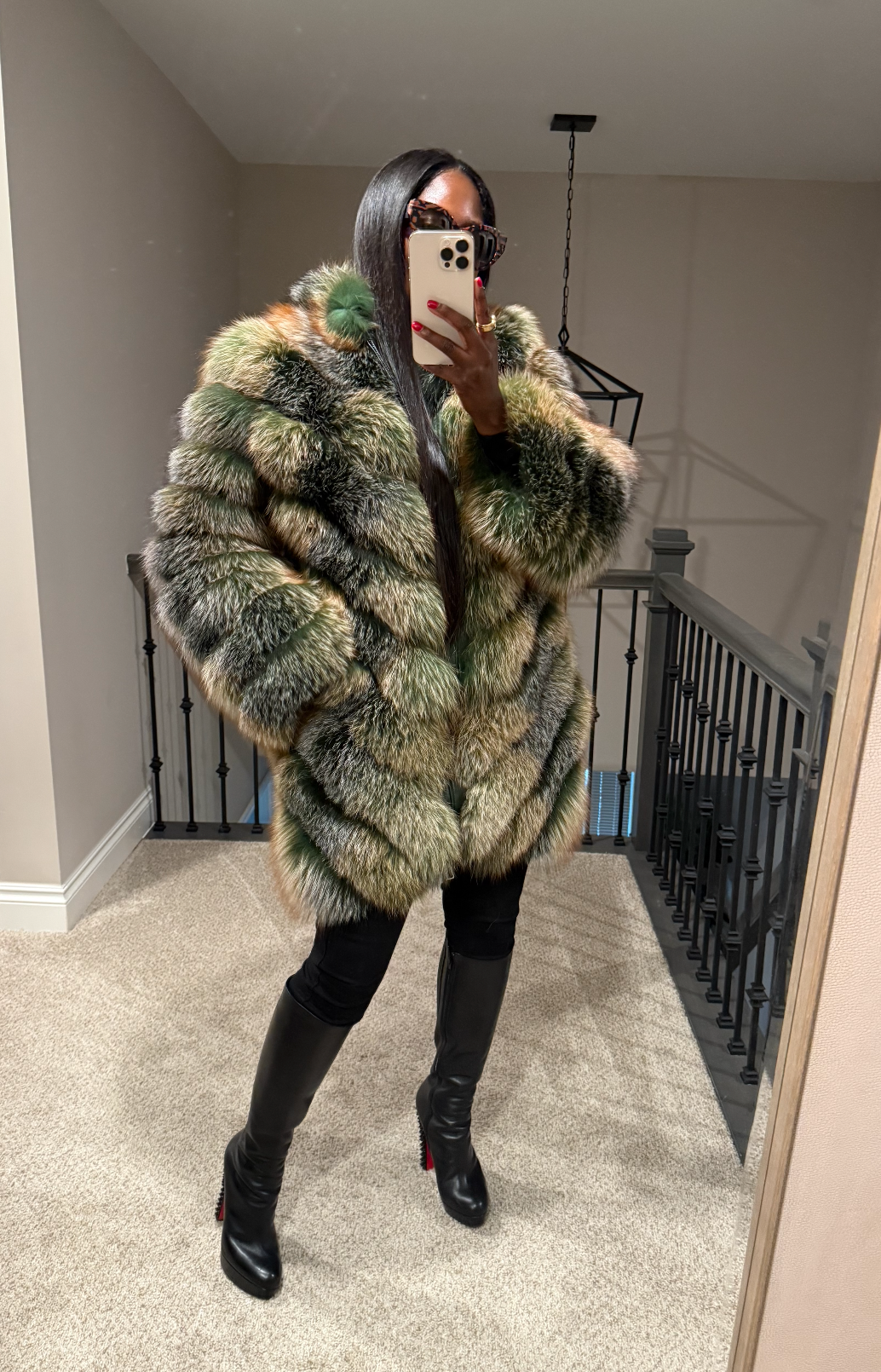 Size M/L: Kennedy coat in Mean Green