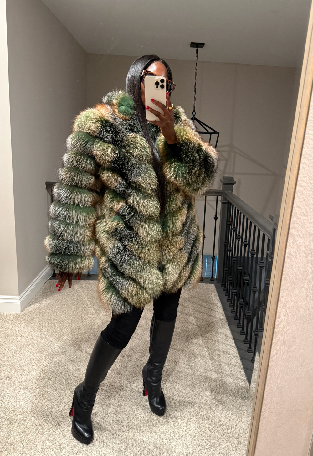 Size M/L: Kennedy coat in Mean Green