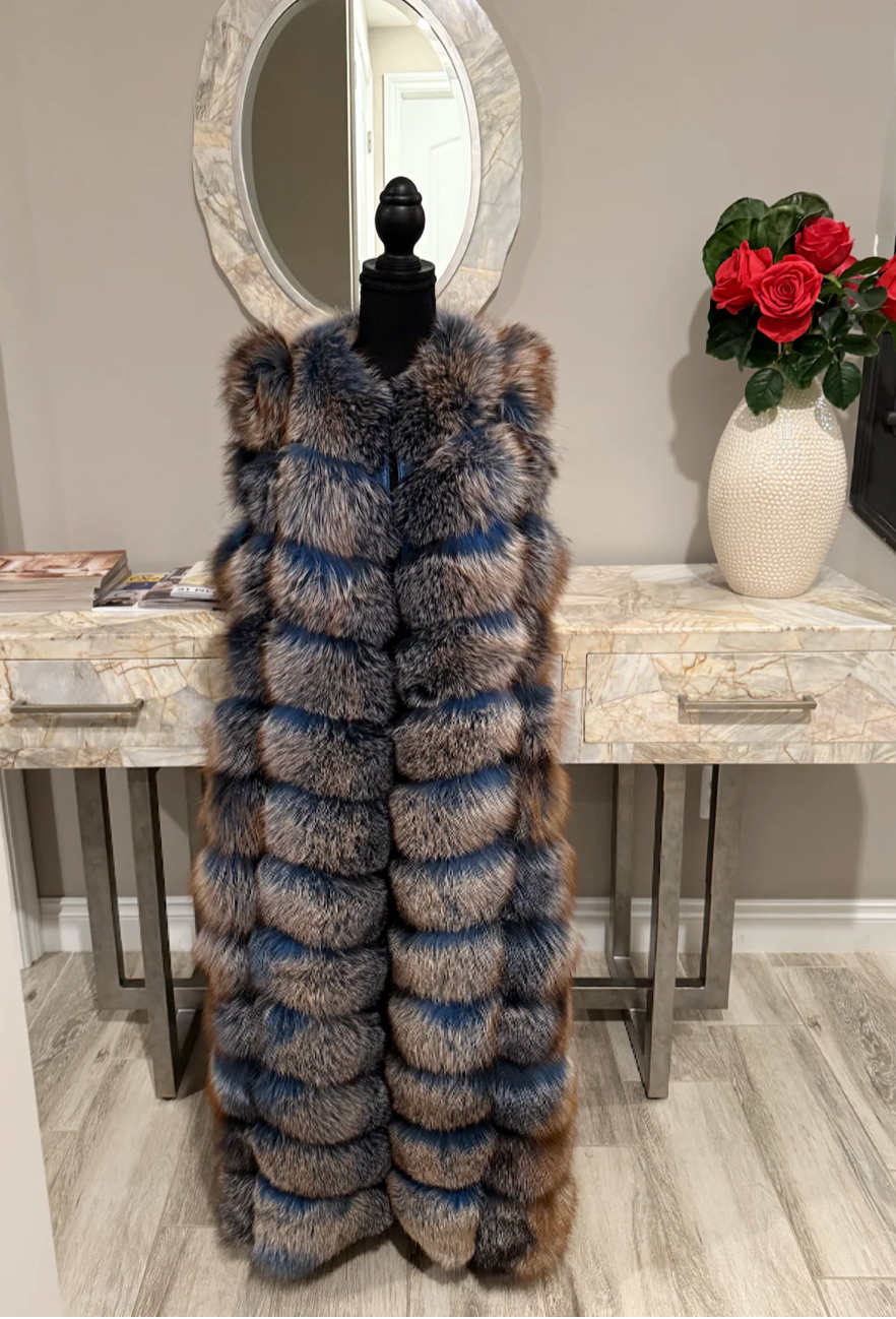 Size XL: Gina vest Blue verso