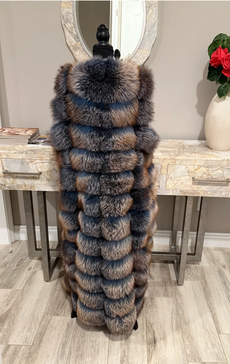 Size XL: Gina vest Blue verso