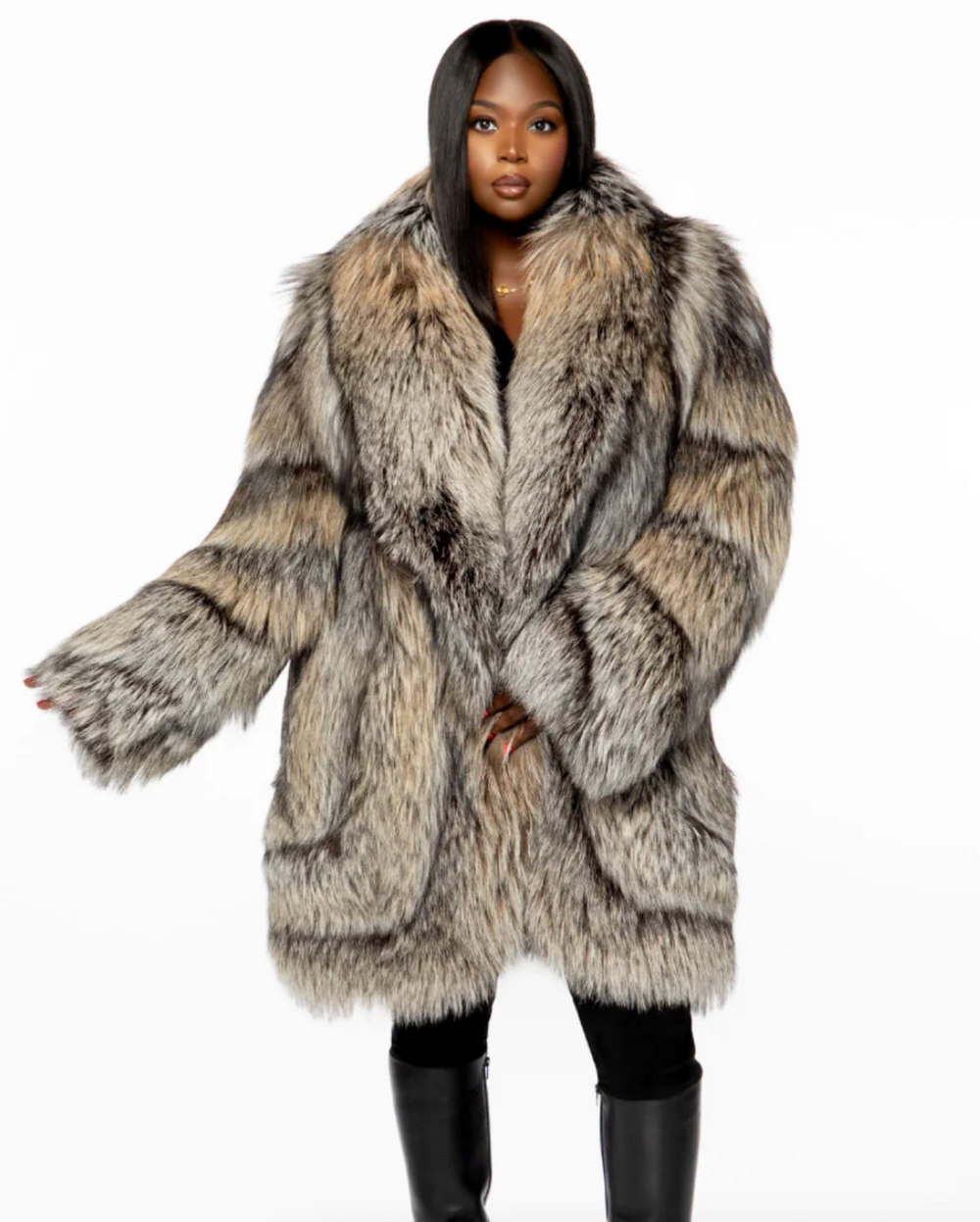 Fits size L/XL Silvia Silver Fox