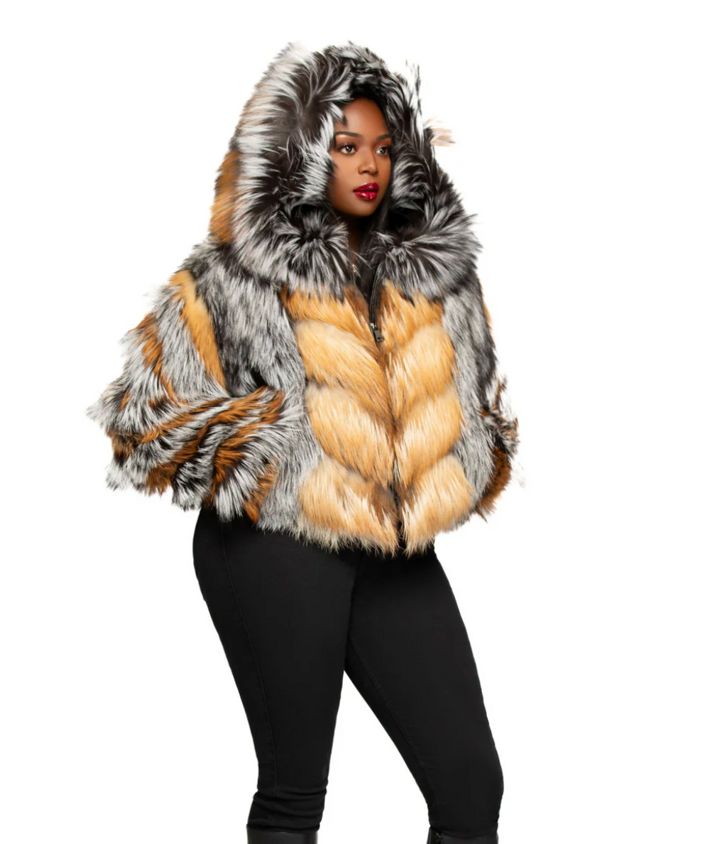 Plus size 1X: Thurmand coat with hood