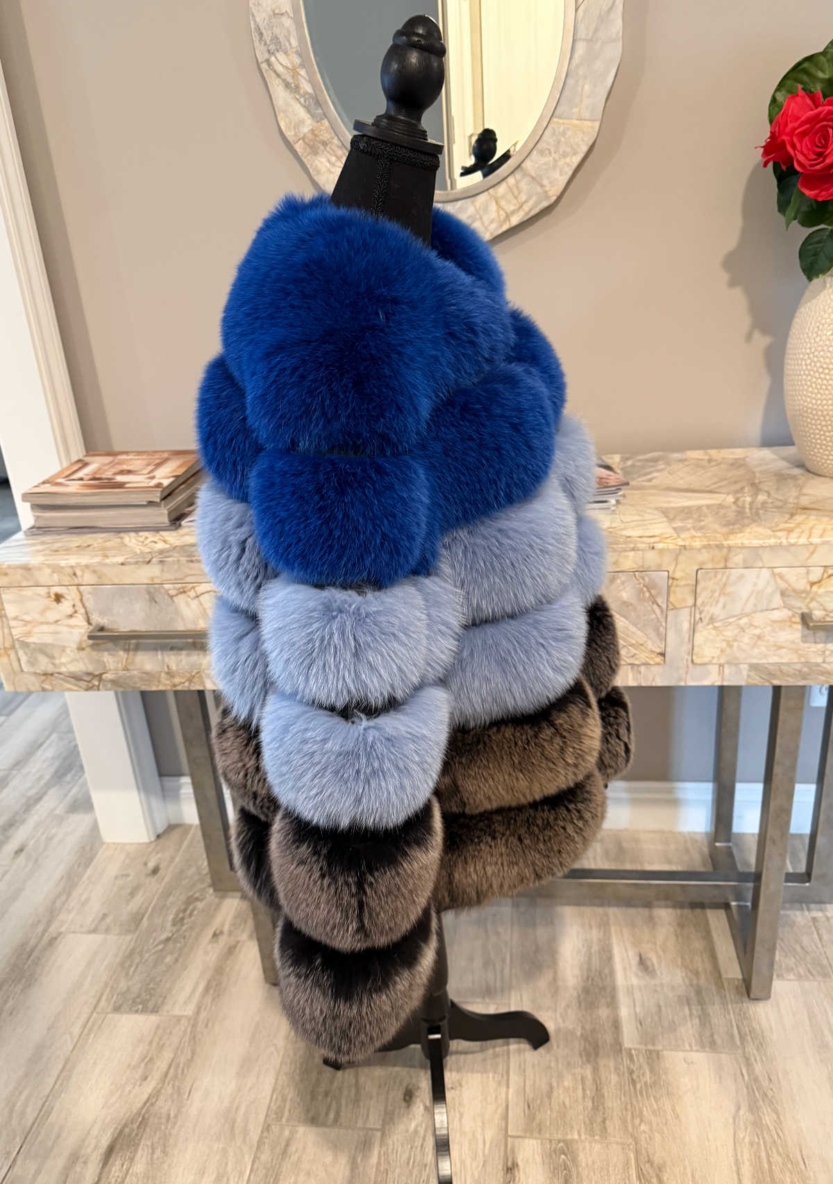 Plus size 1x Cardina Tricolor fur
