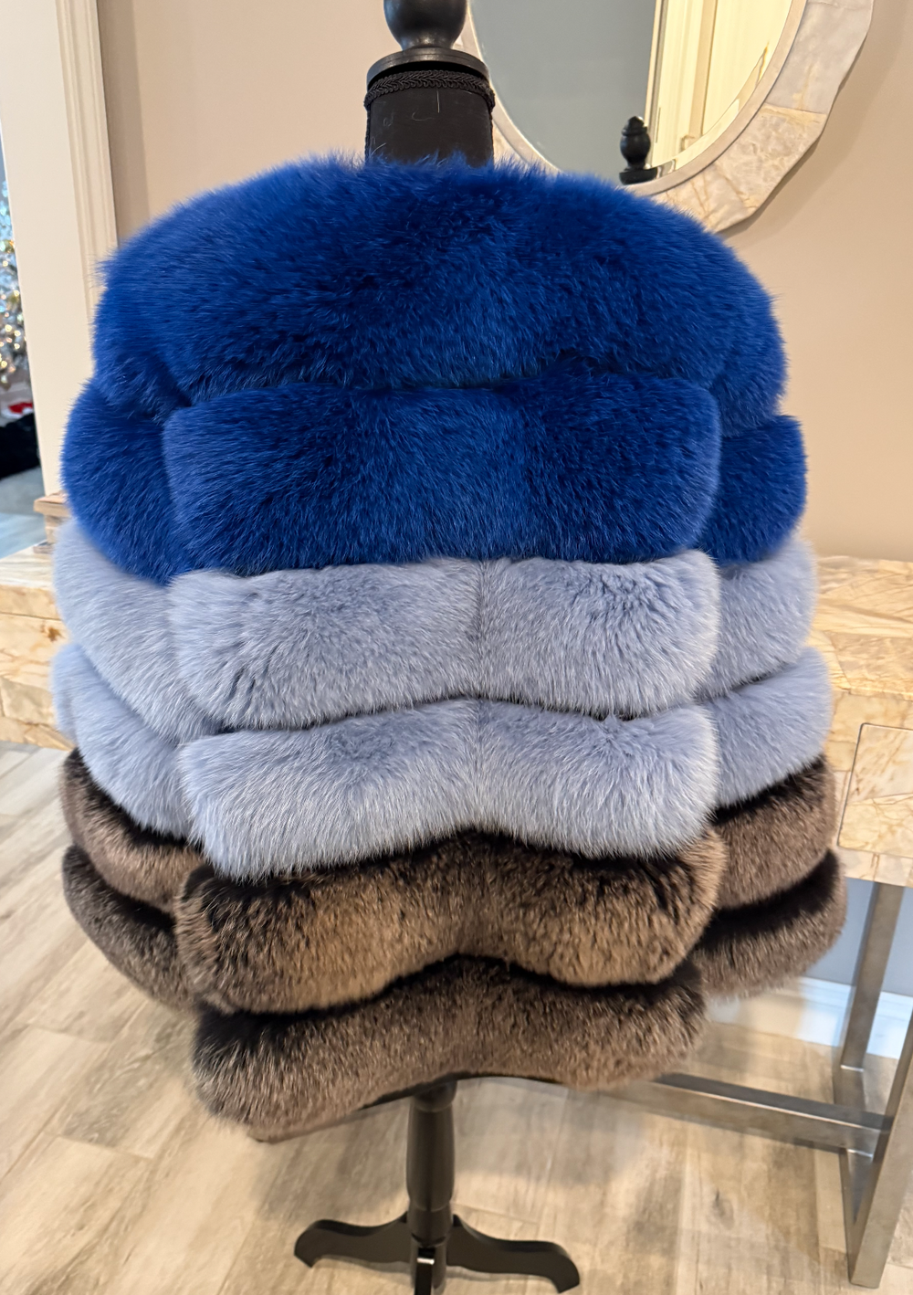 Plus size 1x Cardina Tricolor fur