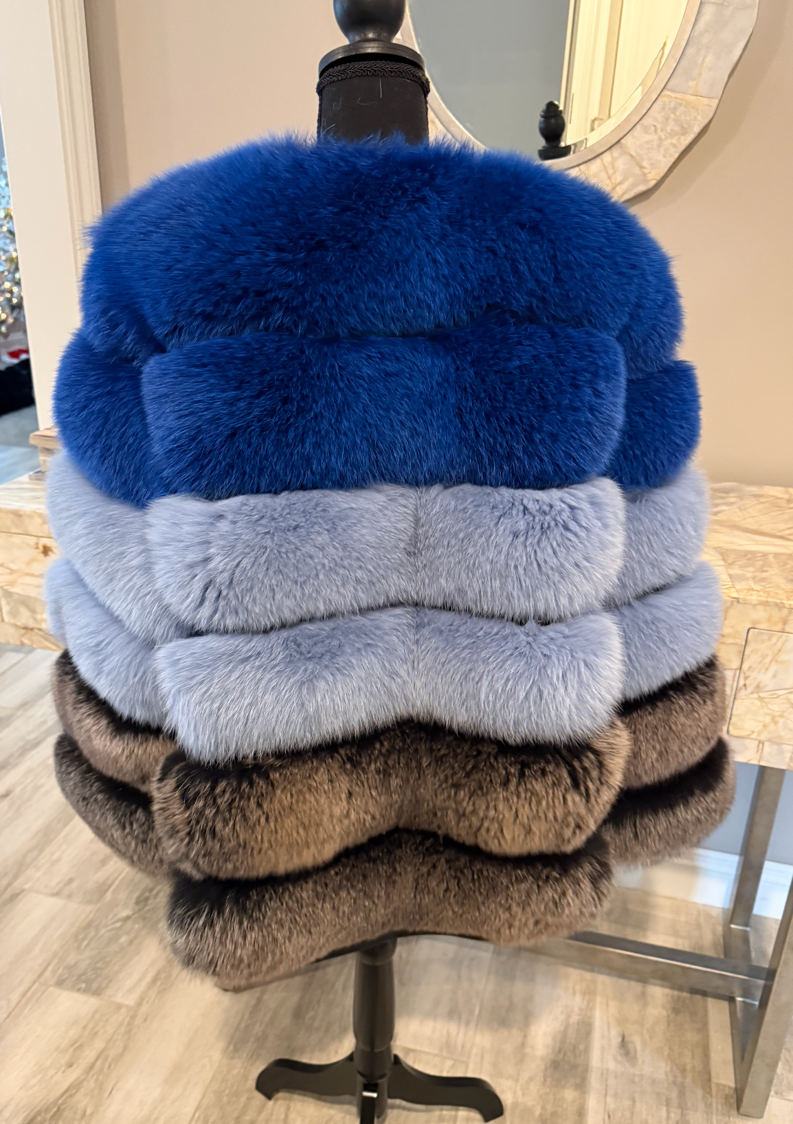 Plus size 1x Cardina Tricolor fur
