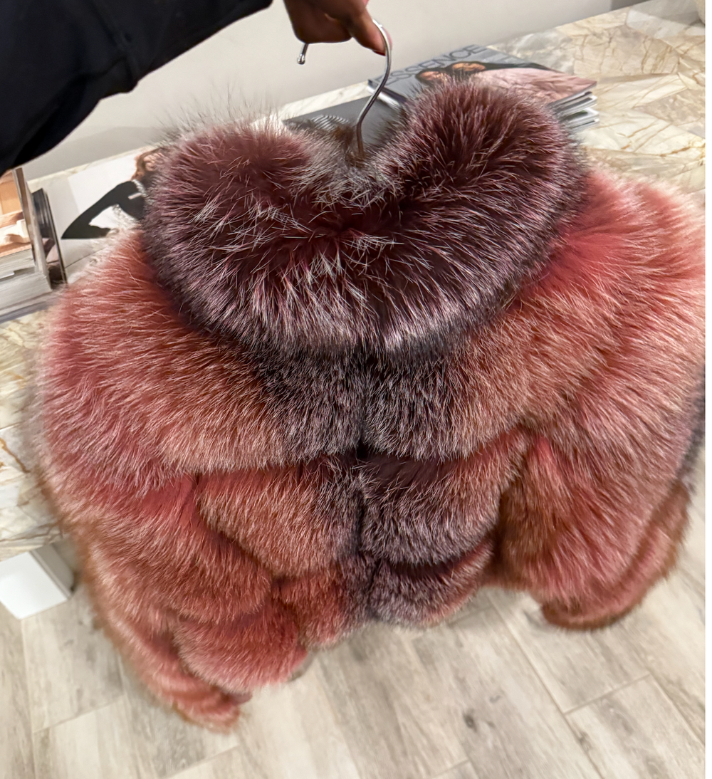 Chloe Cropped Jacket  Pink