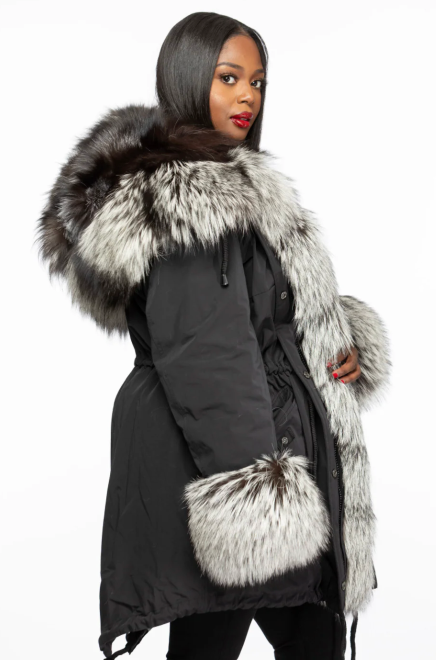 Size XL: Landon Parka with Silver Fox
