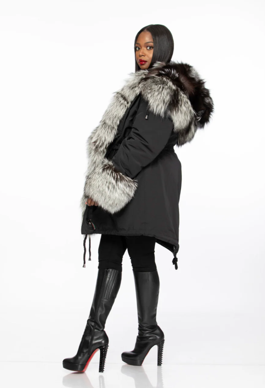 Size XL: Landon Parka with Silver Fox