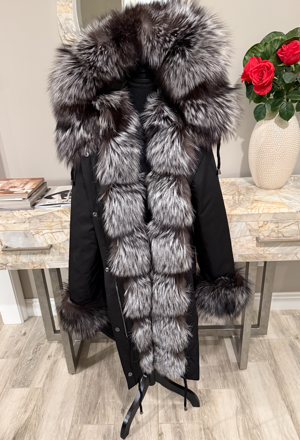 Size L: Landon Parka with Silver Fox