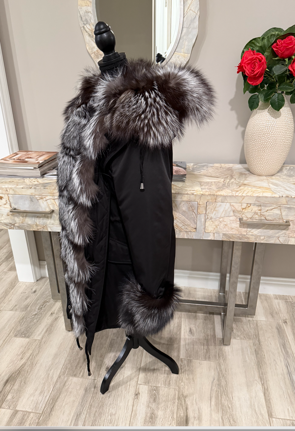 Size L: Landon Parka with Silver Fox