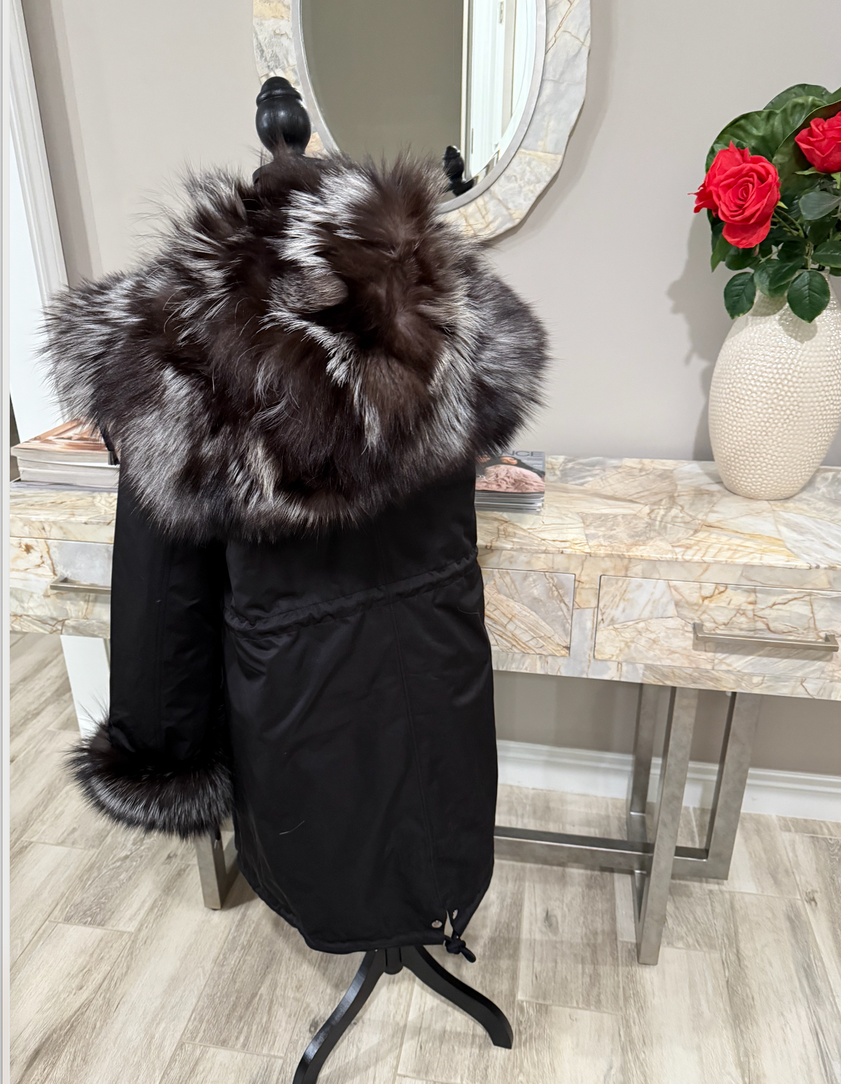 Size L: Landon Parka with Silver Fox